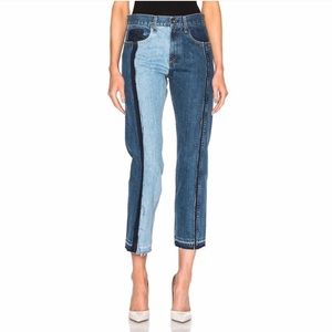 NWT Rag and Bone Magnolia Two Tone Cropped Jeans